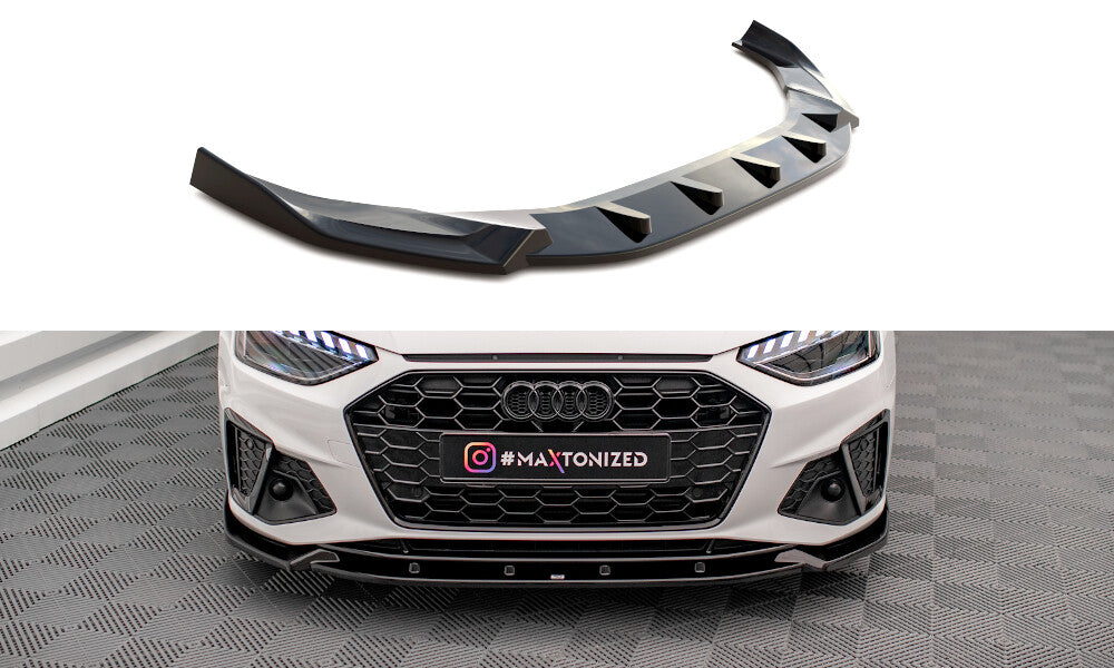 Frontlippe V.1 passend für Audi A4 S-Line / S4 B9 FL schwarz Hochglanz