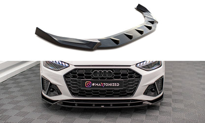 Frontlippe V.1 passend für Audi A4 S-Line / S4 B9 FL schwarz Hochglanz