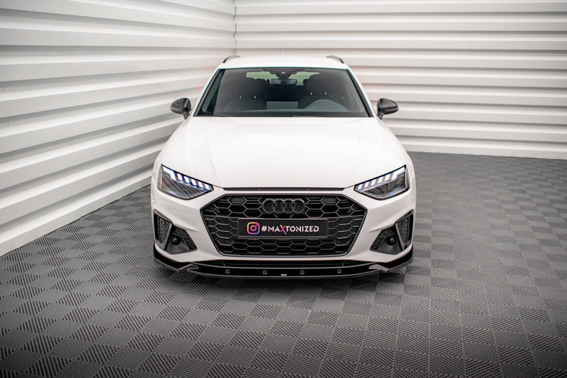 Frontlippe V.1 passend für Audi A4 S-Line / S4 B9 FL schwarz Hochglanz