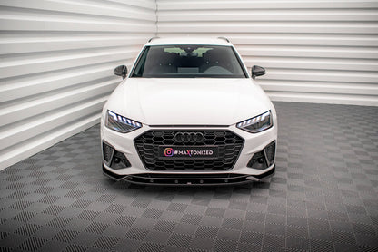 Frontlippe V.1 passend für Audi A4 S-Line / S4 B9 FL schwarz Hochglanz