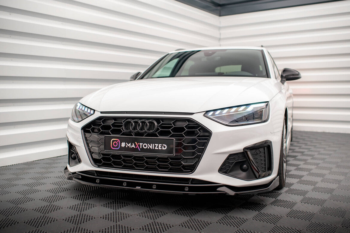 Frontlippe V.1 passend für Audi A4 S-Line / S4 B9 FL schwarz Hochglanz