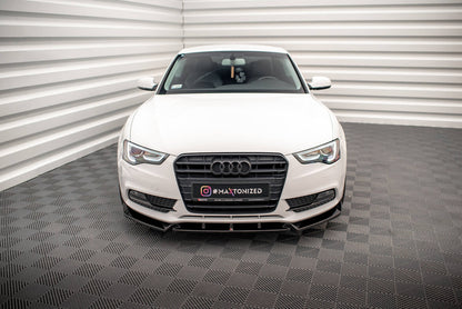 Frontlippe V.1 passend für Audi A5 Coupe / Sportback 8T FL schwarz Hochglanz
