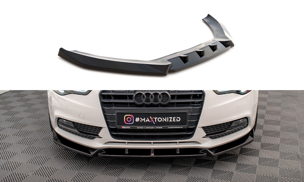 Frontlippe V.1 passend für Audi A5 Coupe / Sportback 8T FL schwarz Hochglanz