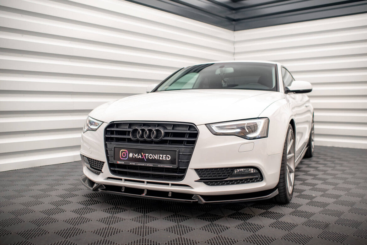 Frontlippe V.1 passend für Audi A5 Coupe / Sportback 8T FL schwarz Hochglanz