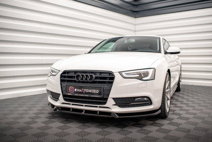 Frontlippe V.1 passend für Audi A5 Coupe / Sportback 8T FL schwarz Hochglanz