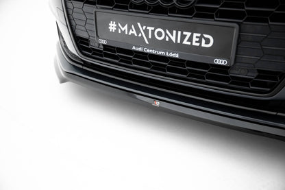 Frontlippe V.1 passend für Audi A5 F5 FL schwarz Hochglanz