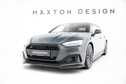 Frontlippe V.1 passend für Audi A5 F5 FL schwarz Hochglanz