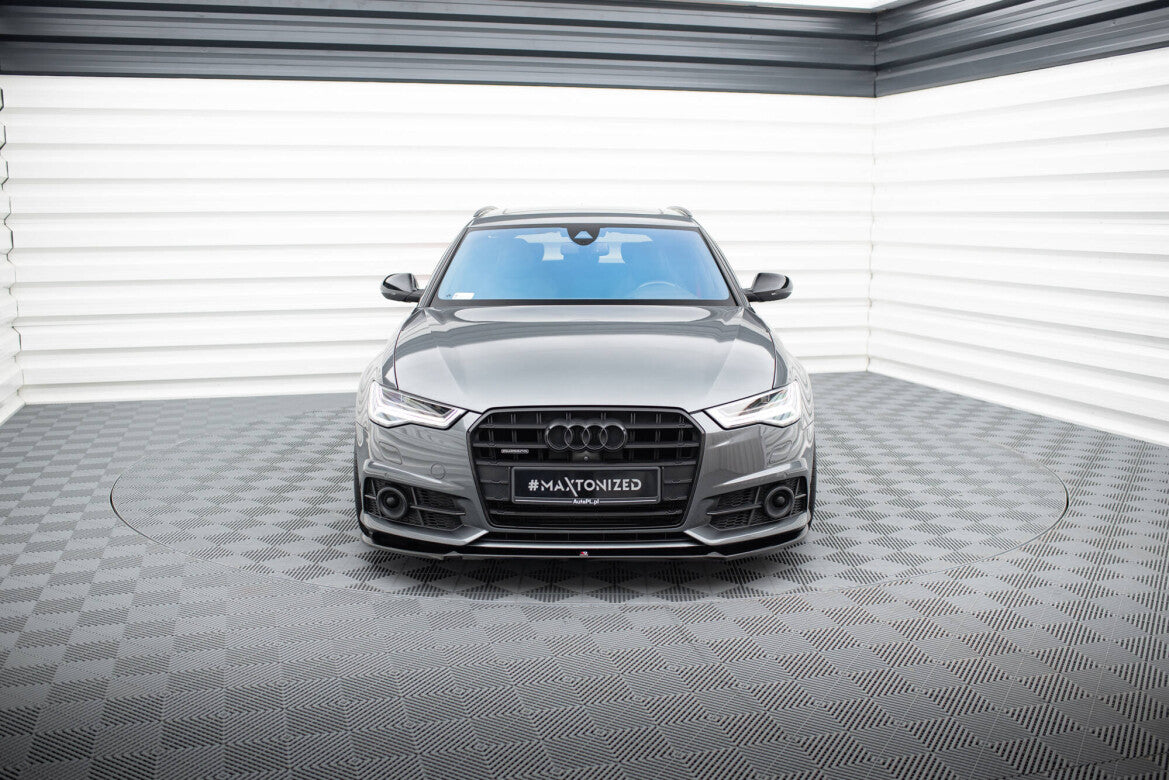 Frontlippe V.1 passend für Audi A6 / A6 C7 S-line/ S6 C7 FL schwarz Hochglanz
