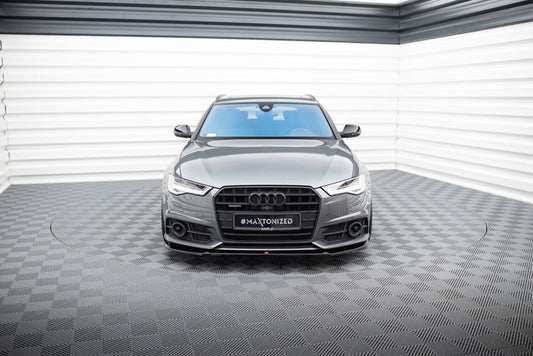 Frontlippe V.1 passend für Audi A6 / A6 C7 S-line/ S6 C7 FL schwarz Hochglanz