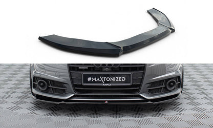 Frontlippe V.1 passend für Audi A6 / A6 C7 S-line/ S6 C7 FL schwarz Hochglanz