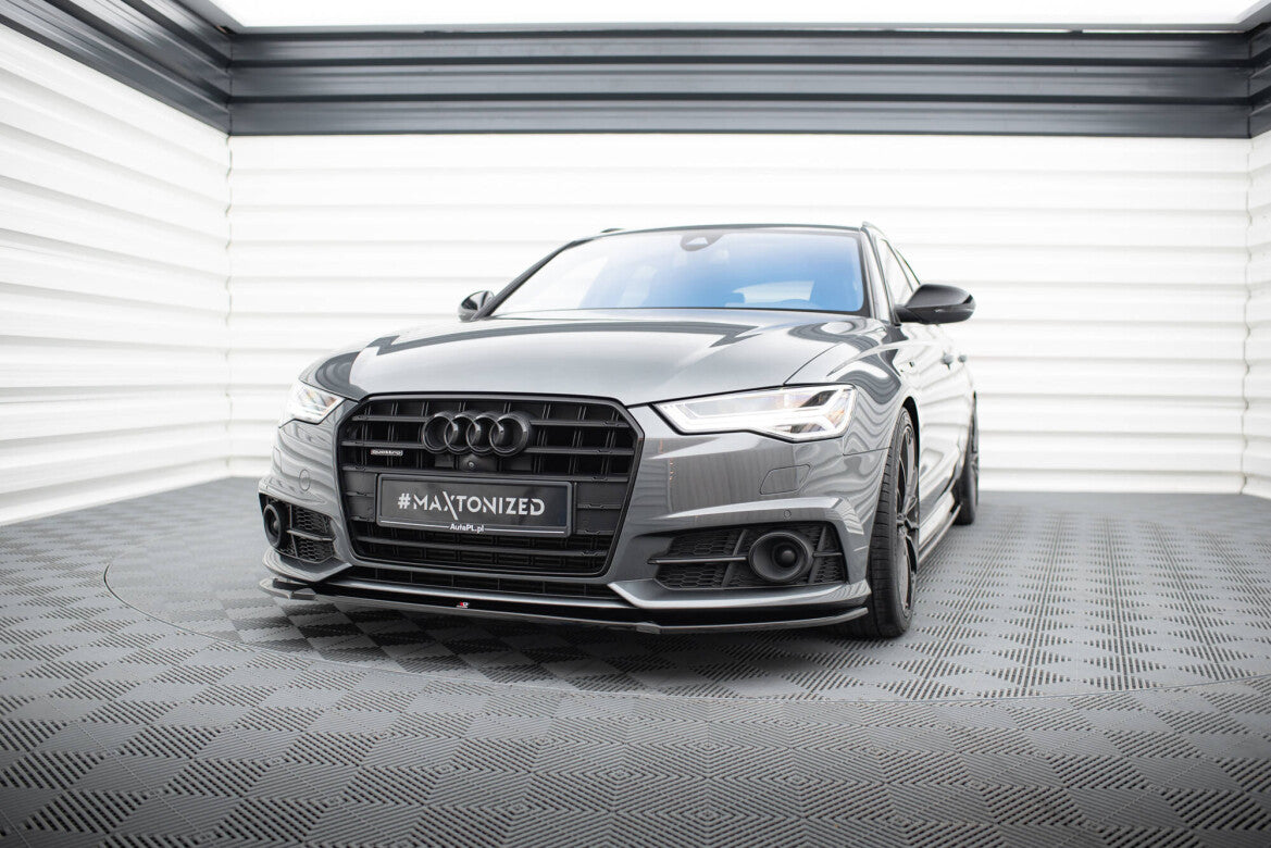 Frontlippe V.1 passend für Audi A6 / A6 C7 S-line/ S6 C7 FL schwarz Hochglanz