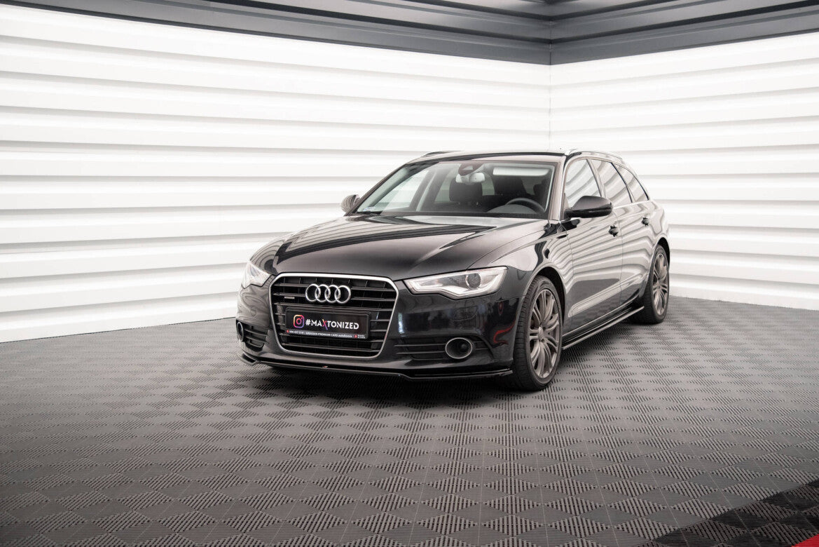 Frontlippe V.1 passend für Audi A6 C7 schwarz Hochglanz