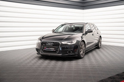 Frontlippe V.1 passend für Audi A6 C7 schwarz Hochglanz