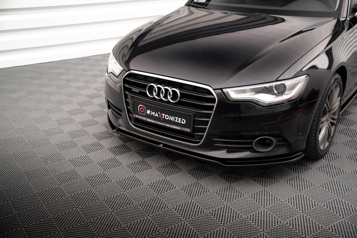 Frontlippe V.1 passend für Audi A6 C7 schwarz Hochglanz