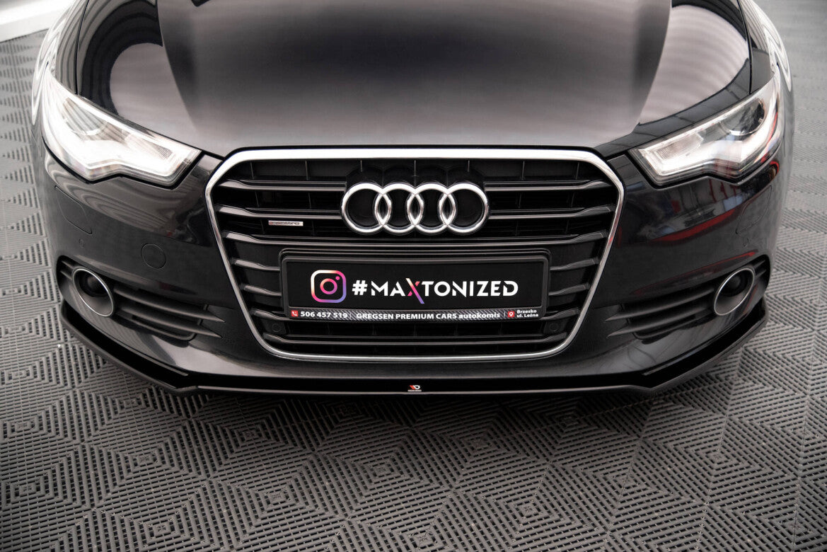 Frontlippe V.1 passend für Audi A6 C7 schwarz Hochglanz