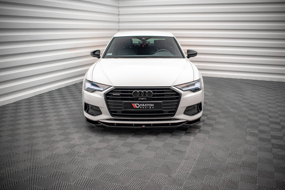 Frontlippe V.1 passend für Audi A6 C8 schwarz Hochglanz