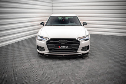Frontlippe V.1 passend für Audi A6 C8 schwarz Hochglanz