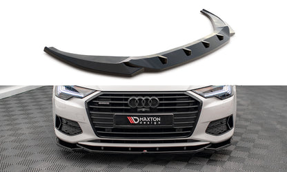 Frontlippe V.1 passend für Audi A6 C8 schwarz Hochglanz