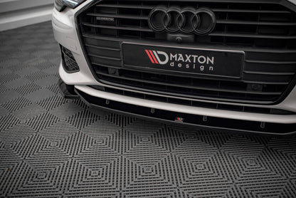 Frontlippe V.1 passend für Audi A6 C8 schwarz Hochglanz