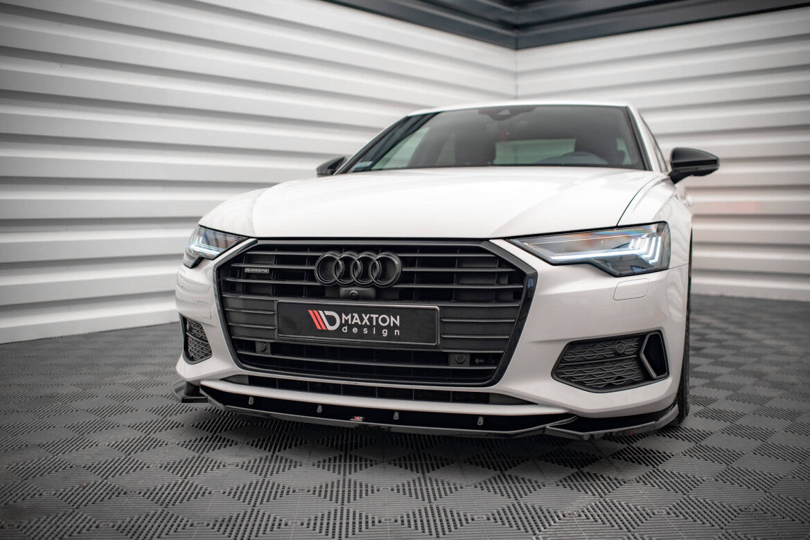 Frontlippe V.1 passend für Audi A6 C8 schwarz Hochglanz