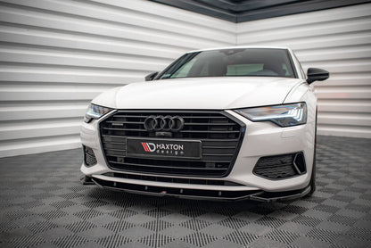 Frontlippe V.1 passend für Audi A6 C8 schwarz Hochglanz