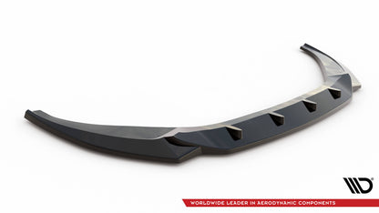 Frontlippe V.1 passend für Audi A6 C8 schwarz Hochglanz