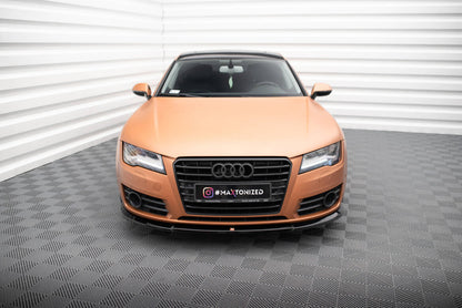 Frontlippe V.1 passend für Audi A7 C7 schwarz Hochglanz