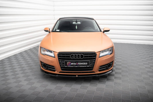 Frontlippe V.1 passend für Audi A7 C7 schwarz Hochglanz