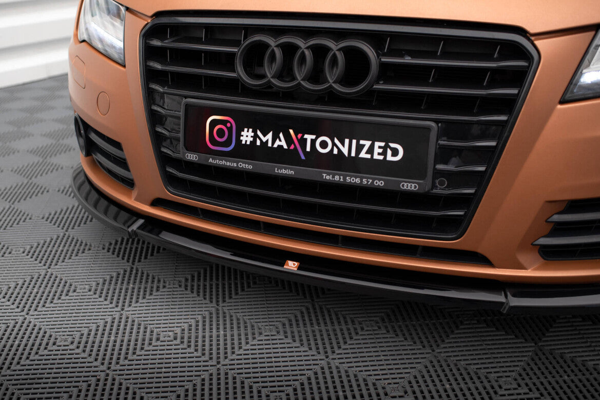 Frontlippe V.1 passend für Audi A7 C7 schwarz Hochglanz