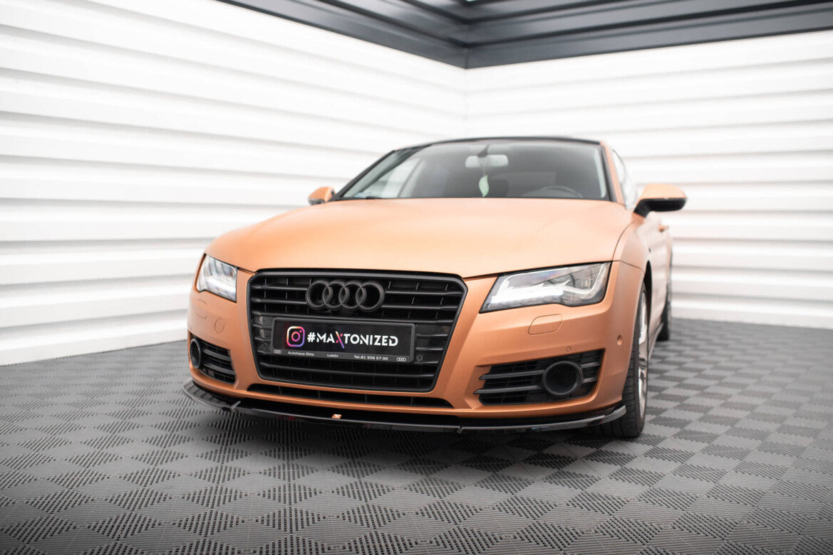 Frontlippe V.1 passend für Audi A7 C7 schwarz Hochglanz