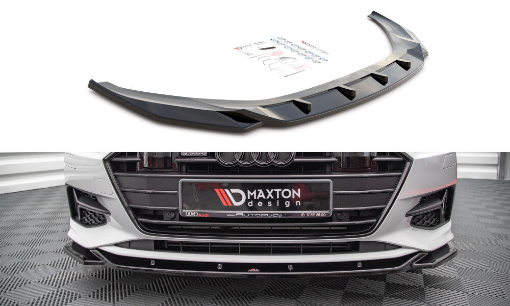 Frontlippe V.1 passend für Audi A7 C8 schwarz Hochglanz