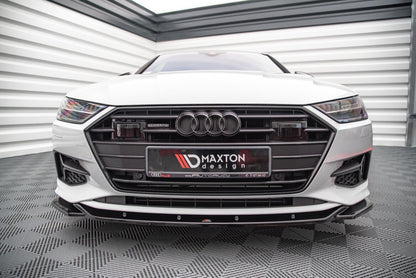 Frontlippe V.1 passend für Audi A7 C8 schwarz Hochglanz