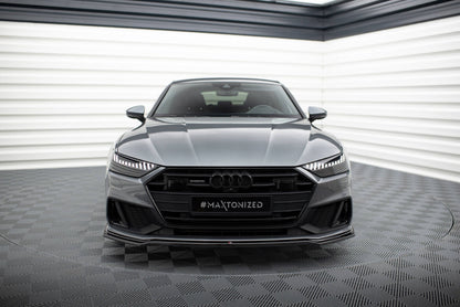Frontlippe V.1 passend für Audi A7 S-Line C8 / S7 C8 / C8 FL / S7 FL schwarz Hochglanz