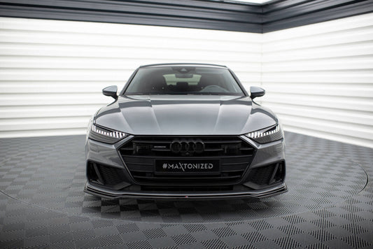 Frontlippe V.1 passend für Audi A7 S-Line C8 / S7 C8 / C8 FL / S7 FL schwarz Hochglanz