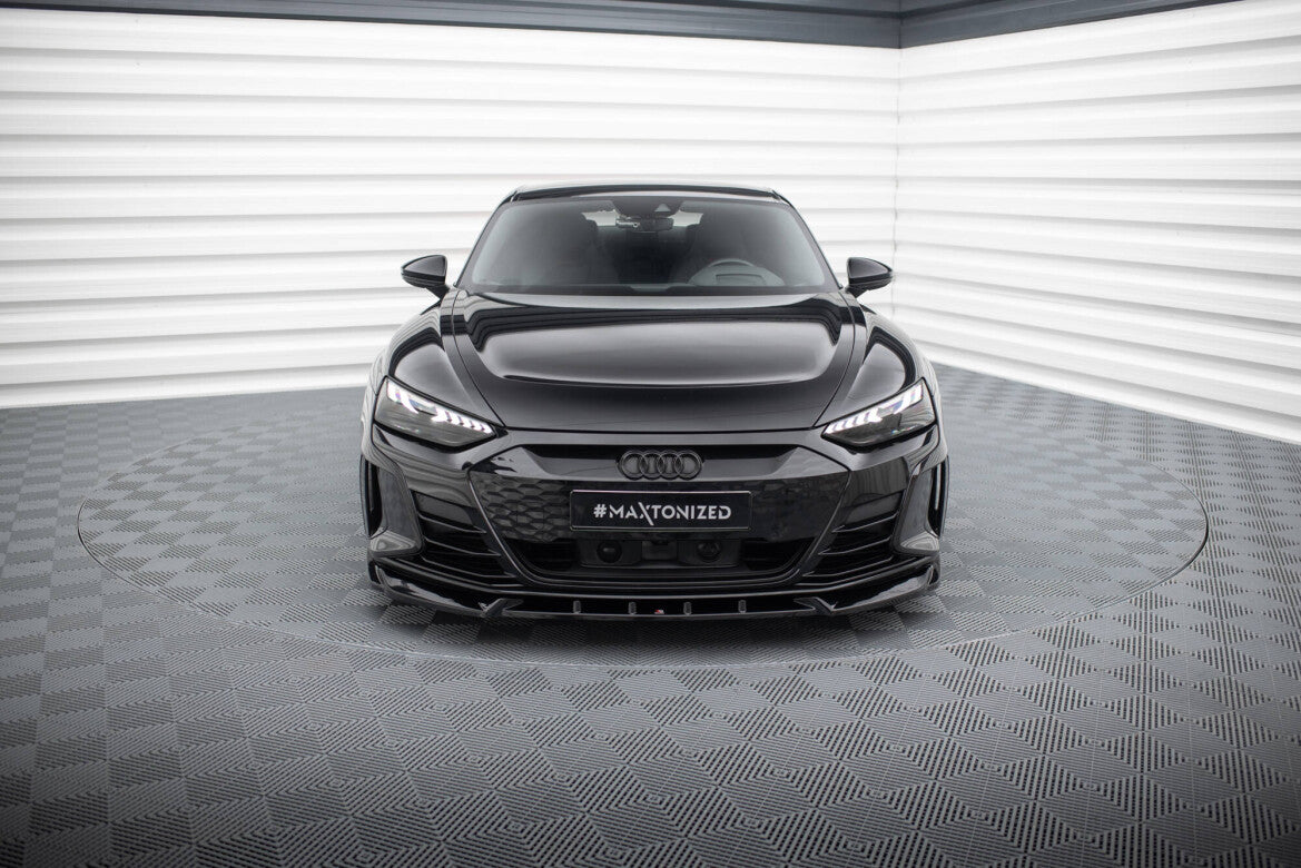 Frontlippe V.1 passend für Audi e-Tron GT / RS GT Mk1 schwarz Hochglanz