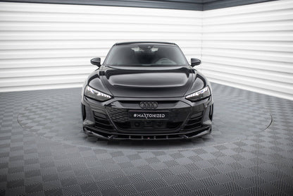 Frontlippe V.1 passend für Audi e-Tron GT / RS GT Mk1 schwarz Hochglanz