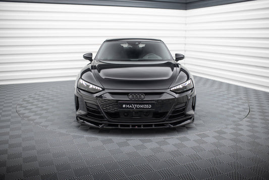 Frontlippe V.1 passend für Audi e-Tron GT / RS GT Mk1 schwarz Hochglanz