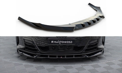 Frontlippe V.1 passend für Audi e-Tron GT / RS GT Mk1 schwarz Hochglanz