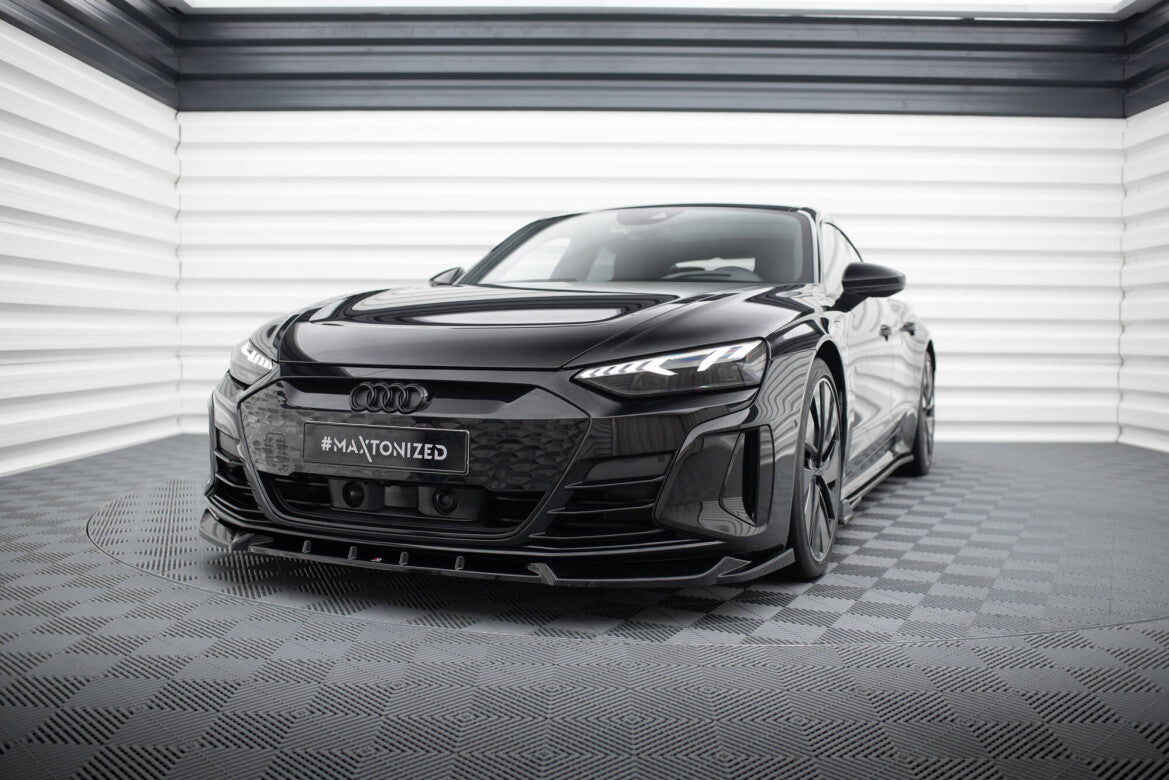 Frontlippe V.1 passend für Audi e-Tron GT / RS GT Mk1 schwarz Hochglanz