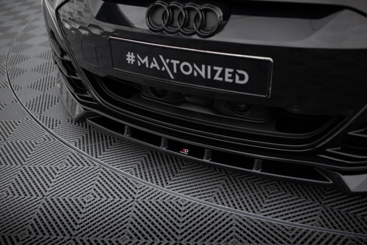 Frontlippe V.1 passend für Audi e-Tron GT / RS GT Mk1 schwarz Hochglanz