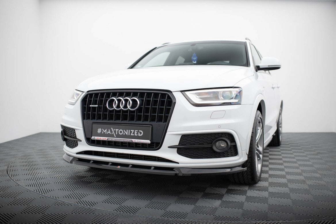 Frontlippe V.1 passend für Audi Q3 S-line 8U schwarz Hochglanz
