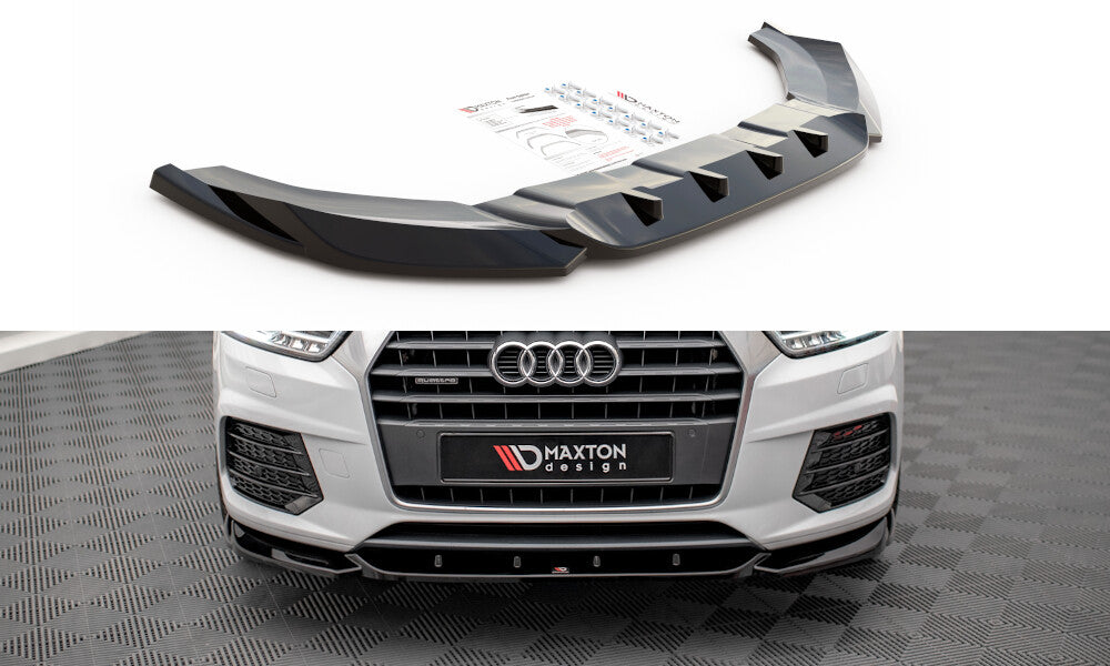 Frontlippe V.1 passend für Audi Q3 Sport 8U FL schwarz Hochglanz