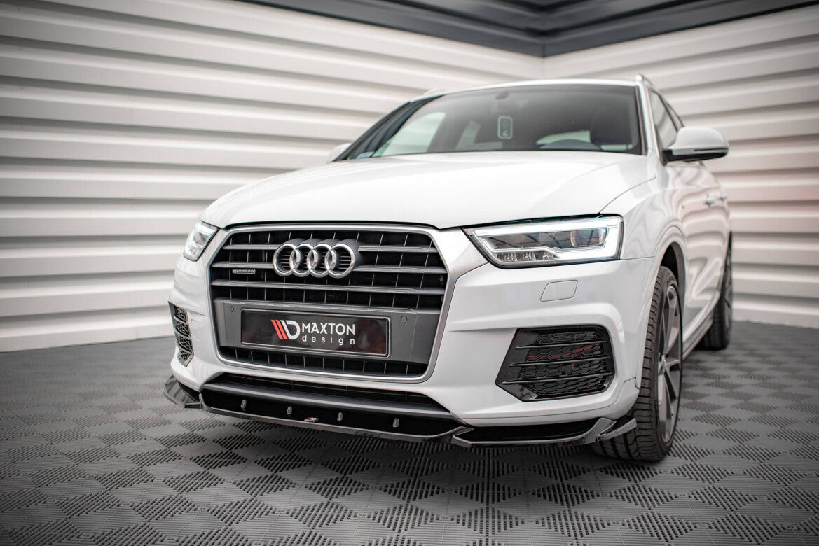 Frontlippe V.1 passend für Audi Q3 Sport 8U FL schwarz Hochglanz