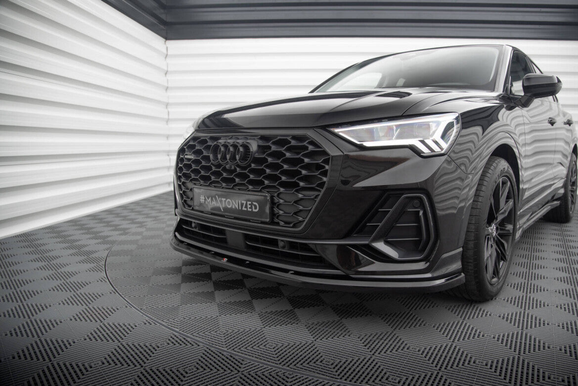 Frontlippe V.1 passend für Audi Q3 Sportback F3 schwarz Hochglanz