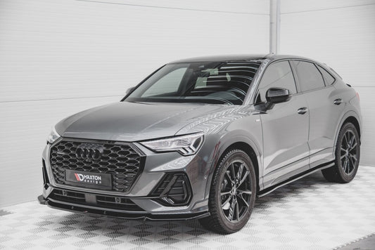 Frontlippe V.1 passend für Audi Q3 Sportback / SUV S-Line F3 schwarz Hochglanz
