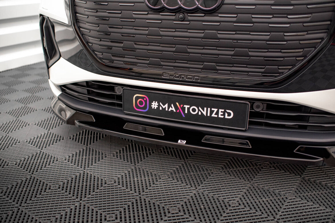 Frontlippe V.1 passend für Audi Q4 e-tron Sportback S-line Mk1 schwarz Hochglanz
