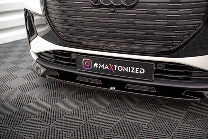 Frontlippe V.1 passend für Audi Q4 e-tron Sportback S-line Mk1 schwarz Hochglanz