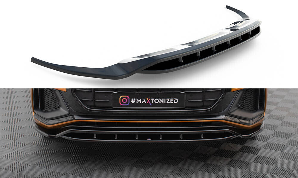 Frontlippe V.1 passend für Audi Q8 S-line / SQ8 Mk1 schwarz Hochglanz