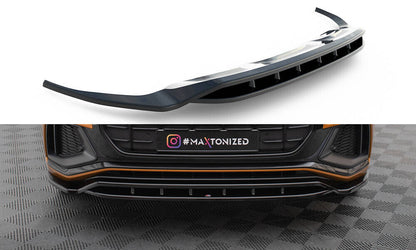 Frontlippe V.1 passend für Audi Q8 S-line / SQ8 Mk1 schwarz Hochglanz