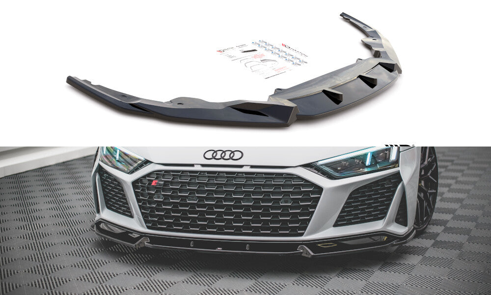 Frontlippe V.1 passend für Audi R8 Mk2 FL schwarz Hochglanz